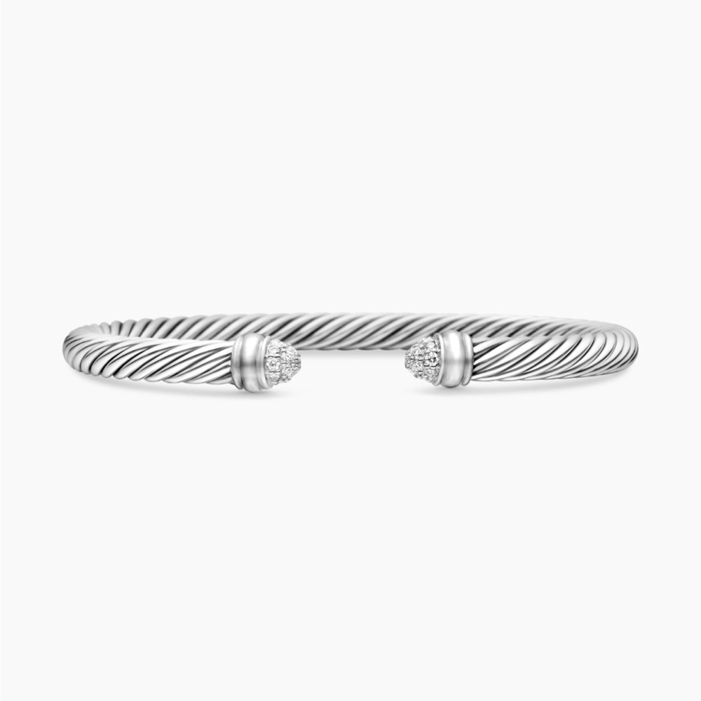 David Yurman Pave Diamond Dome Classic Cable Bracelet